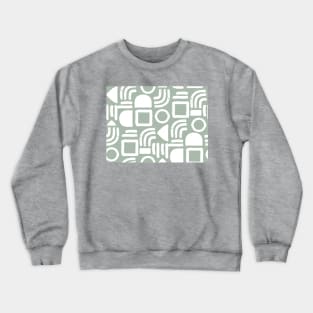 Sage Minimal Solid Geometry Crewneck Sweatshirt